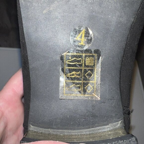 ASOS ACTON Flat Ankle Boots Bootie Women Size 6 Black Suede Side Zipper Preowned - Picture 11 of 11